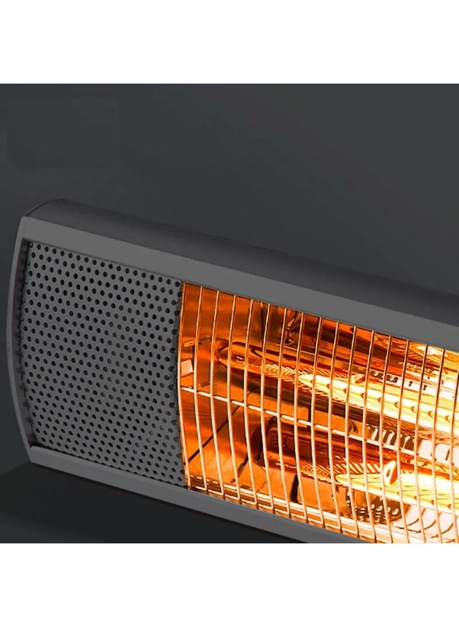 Electric Patio Heater, Tripod Type Infrared Heater with Remote Control, Electric Patio Indoor/Outdoor Heater with remote, for Home, Office (Black Tripod) - Image 3