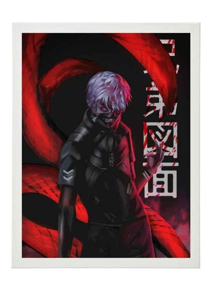 MEC - Digital Wall Art Poster Frame Tokyo Ghoul Ken Kaneki 21X30 cm - Image 1