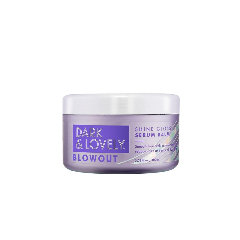SoftSheenCarson Dark and Lovely Blowout Anti Frizz Smoothing Shine Hair Serum with Castor Oil For Curls and All Hair Types 34 fl oz