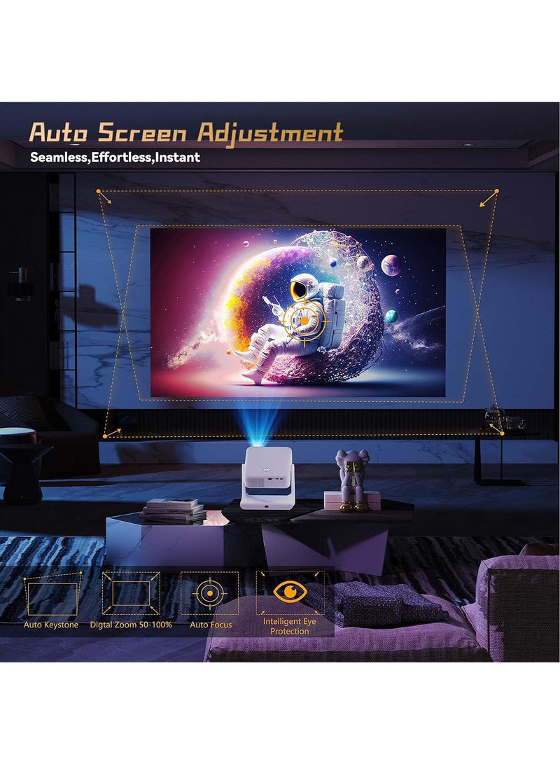 Mi VAZA [Official Google TV] HD LCD Projector - Support Netflix, YouTube, Disney+, Prime Video - Support 4K, 8K - 400ANSI Lumen - Autofocus - Movie Projector with 5G Wifi and Bluetooth - Mobile Home Theater - Compatible with Android/iOS/Windows/TV Stick/HDMI/USB/Game Controller  - Image 4