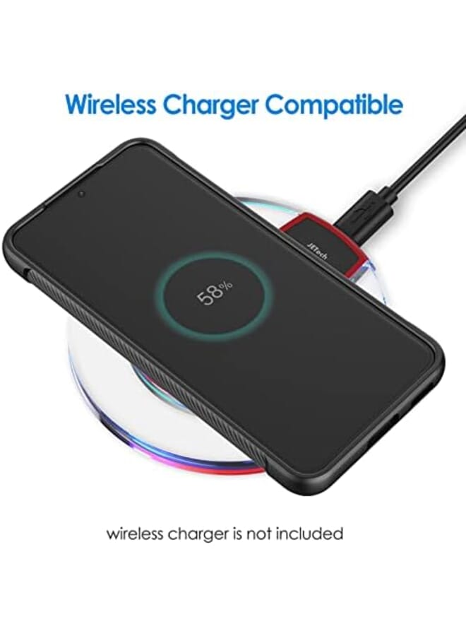 جي تيك حافظة رفيعة لهاتف سامسونج جالاكسي S22 5G مقاس 6.1 بوصة، غطاء هاتف رفيع ممتص للصدمات وتصميم من ألياف الكربون باللون الأسود - Image 3