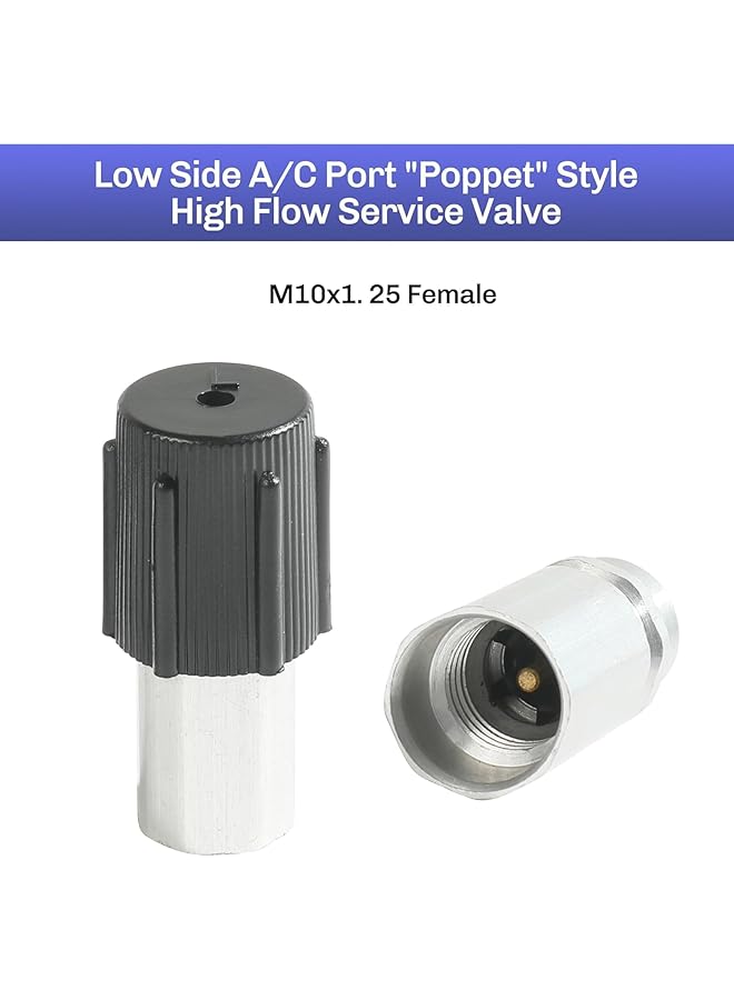 Excefore Air Conditioning Valve Core Kit, Cap & Valve Ac R12 R134A With Teflon Seal, Refrigeration A/C Service Valve, Car & Hvac Ac System Charging Port Seal Caps Kit - Image 4