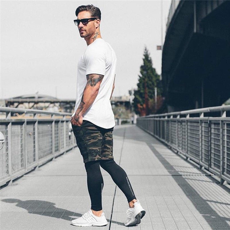 TEZO Mens Gym Workout Slim Fit Short Sleeve T-Shirt Cotton Performance Athletic Shirts Running Fitness Tee - Image 4