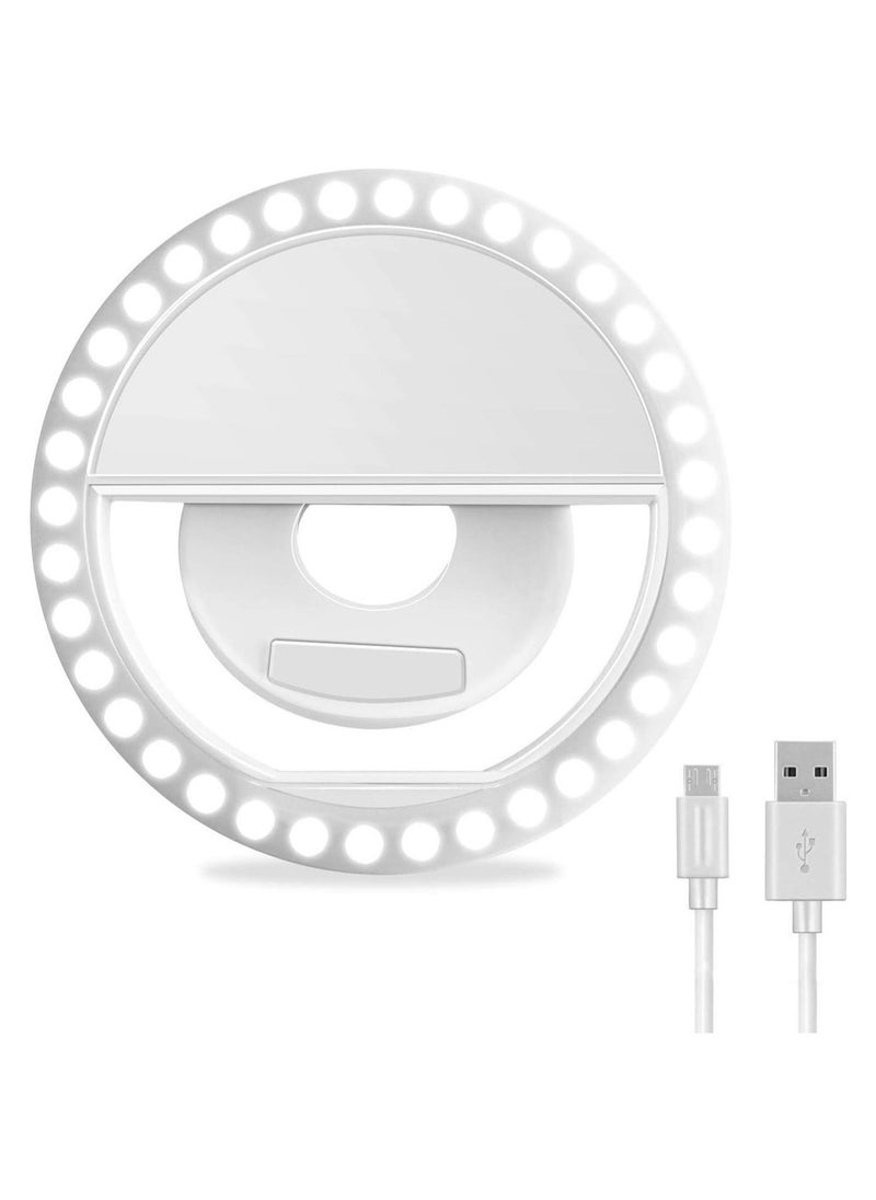 Rechargeable Portable Clip on Selfie Fill Light with 36 LED for iPhone/Android Smart Phone Photography Camera Video - Image 1