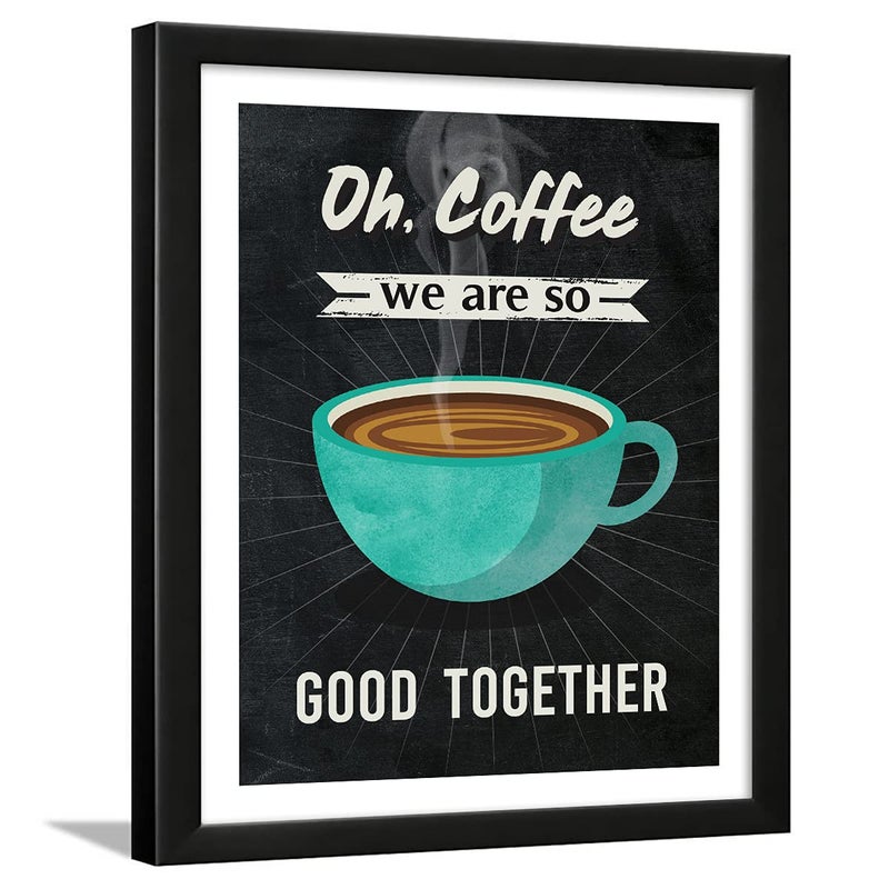 Chaka Chaundh Chaka Chaundh Coffee Frames for Cafe Coffee Posters for Wall with Frame Coffee Quotes Wall Frames Coffee Frames for Wall Kitchen Quotes Wall Frames for Dining Room Food Quotes Frames for Home Cafe 136 X 106 Inches