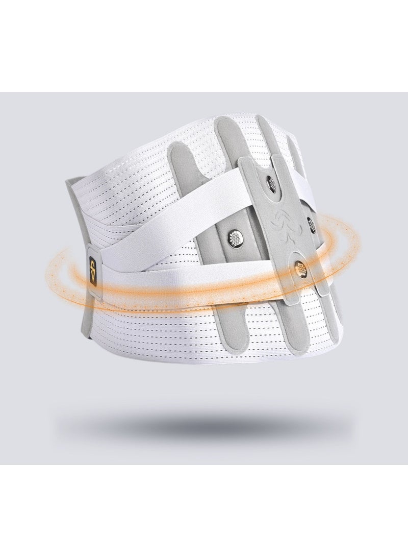 Walpck Lumbar Back Brace Support Belt for Back Pain, Sciatica, Scoliosis & Herniated Disc for Men & Women，Back Brace With 4 Lumbar Support Stays, Adjustable Lumbar Support Decompression Belt Breathable Waist Trainer For Lower Back Pain Relief, Heavy Lifting, Workout - Image 1