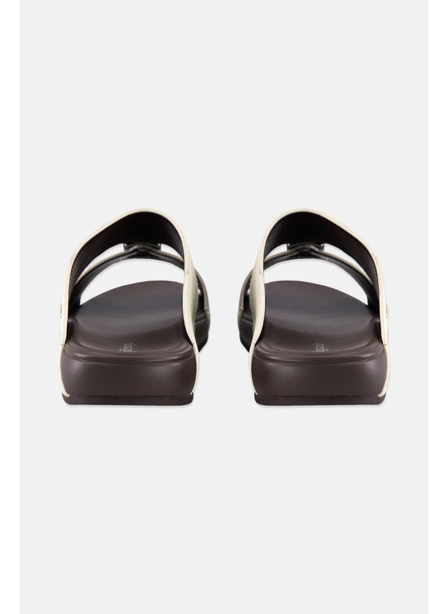 Algspar Men Double Strap Slip On Arabic Sandals, Light Grey  - Image 2