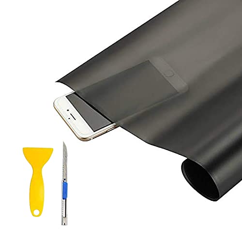 KOMAS 12” X 48” Tint Vinyl Film Sticker Sheet Roll for Car Headlight, Tail Lights, Fog Lights with Squeegee + Cutter (Matt Black) - Image 1