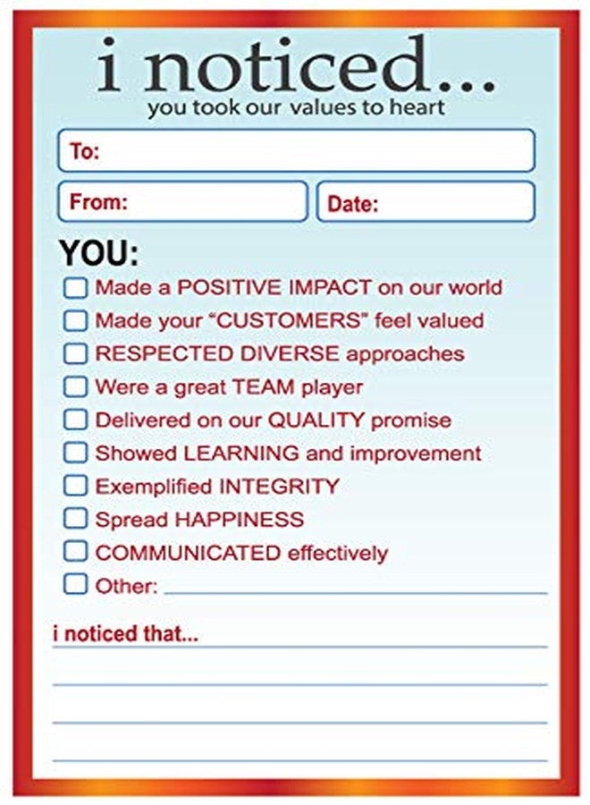 Trainers Warehouse I Noticed Pads - Appreciation Notes in Duplicate, Great for Educational and Team Building Purposes (3/Set) - Image 3