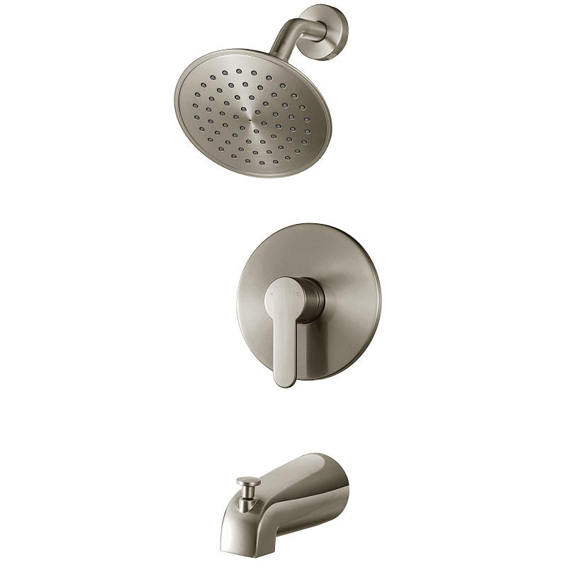 Tub Shower Faucet Set with Valve WRISIN Shower Faucets Sets Complete Brushed Nickel with 6 Inch HighPressure Rian Showerhead