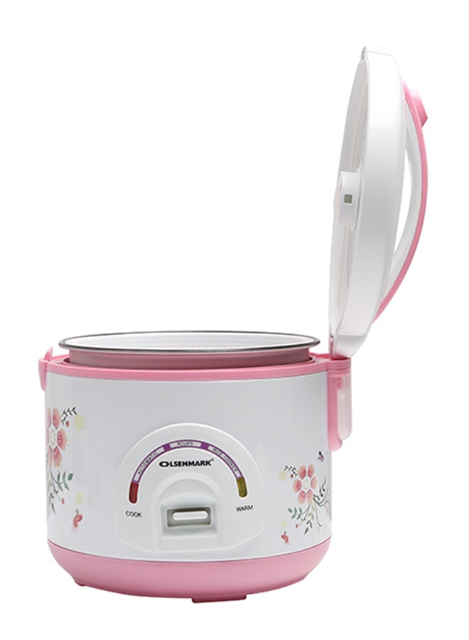 Olsenmark 3 In 1 Automatic Rice Cooker, Keep Warm Upto 8 Hours - Non-Stick Coated Inner Pot for Easy Cleaning - Cook and Automatic Keep Warm Function 1.5 L 500 W OMRC2122H White - Image 3