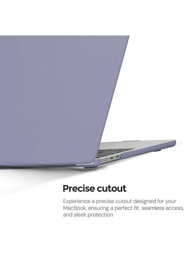 O Ozone Slim Candy Case Compatible with MacBook Air 13 inch (A2681)M2 2022, (A3113)M3 2024 Hard Case+Keyboard Cover & Screen Protector,Lavender Grey - Image 4