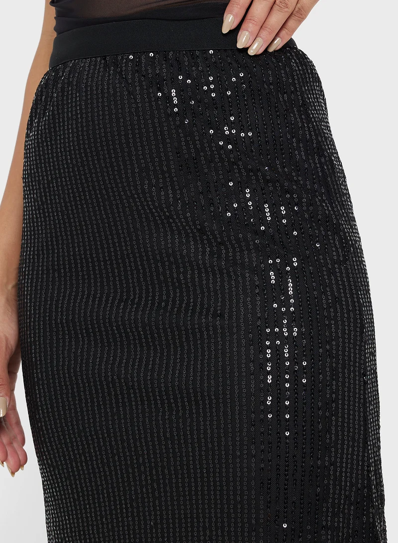 Ginger Sequin Embellished Maxi Skirt