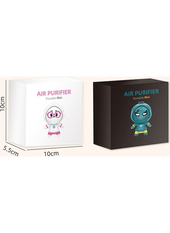 NIBEMINENT Portable Mini Anion Air Purifier Wearable White/Pink 10x10x5.5cm  - Image 2