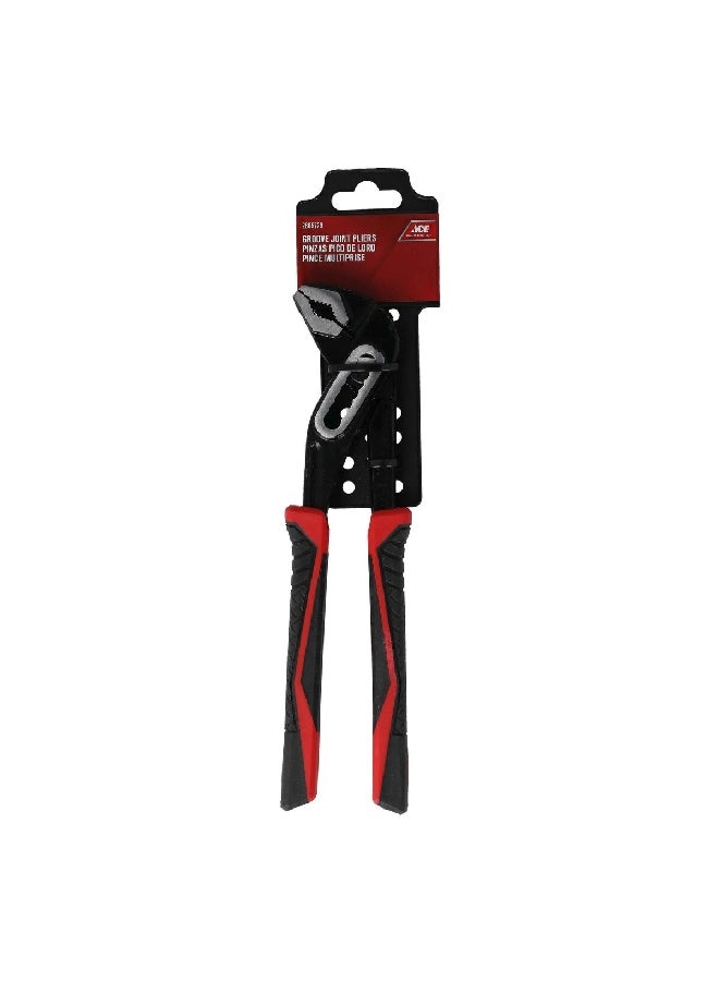 ACE Ergonomic TPR Handle Groove Joint Plier Black and Red 10 Inch XM18010362  - Image 2