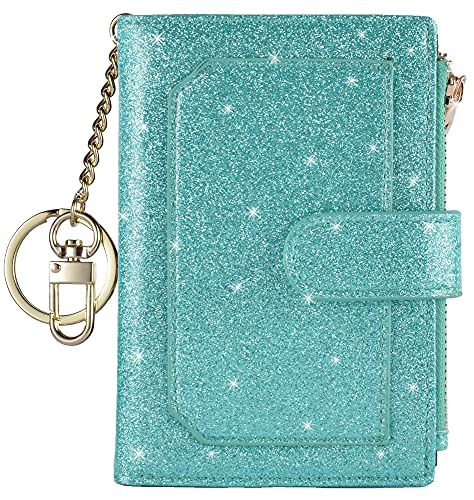 Leamekor Womens Wallets RFID Small Compact Bifold Leather Card Holder Zip Pocket - Image 1