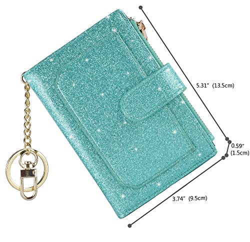 Leamekor Womens Wallets RFID Small Compact Bifold Leather Card Holder Zip Pocket - Image 5