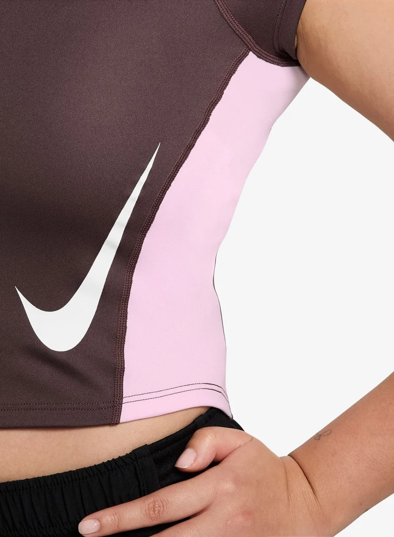 Nike TATTOO/PINK FOAM/REFLECTIVE SILV/(WHITE) Tempo Swoosh Run Dri-Fit T-Shirt for Women | Best Price UAE