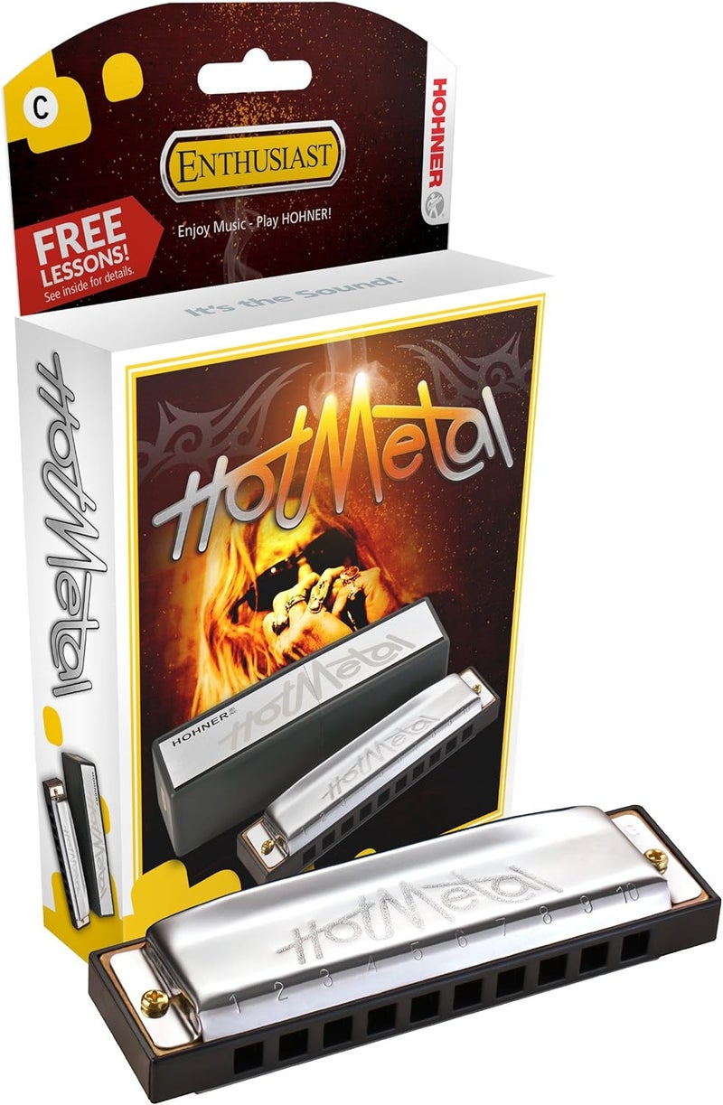Hohner Hot Metal Harmonica in Key of A - Image 1