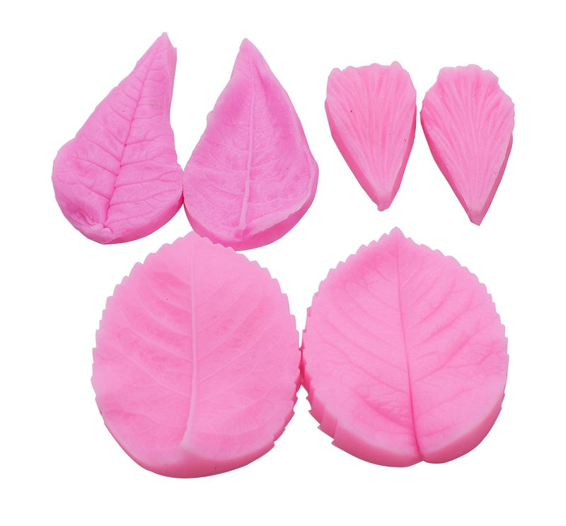 KOOTIPS Leaf Mold 3Pcs/set, KOOTIPS Silicone Leaf Petal Veiner Sugar Craft Tools Fondant and Gum Paste Mold - Image 1