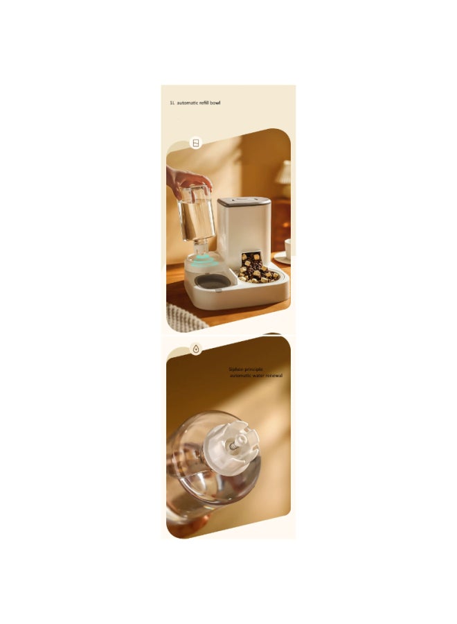 2 in 1 Automatic Cat and Dog Food & Water Dispenser - 27x27x25 cm - Green - Image 5