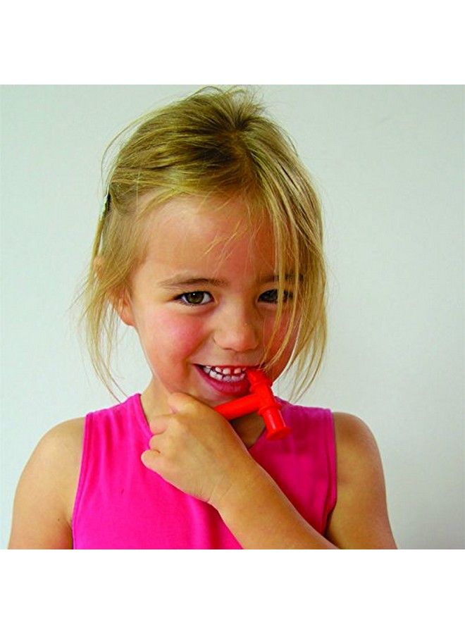 Chewy Tubes عبوة كومبو من 4 قطع من أنابيب المضغ باللون الأحمر - Image 3