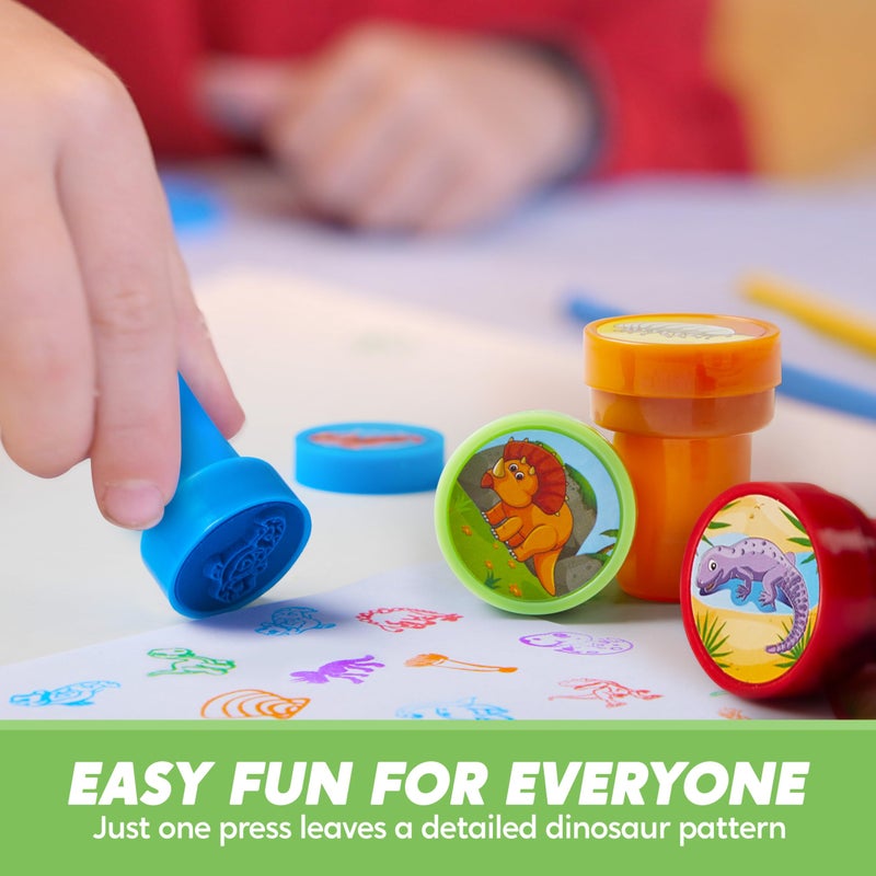 JOYIN 50PCS Dinosaur Stamps for Kids, 50 Different Designs, Fossils, Sea Dinosaurs, Stamps for Dinosaur Party Favor Bags, Easter Egg Stuffers, Treasure Box Toys, Birthday Gift - Image 4