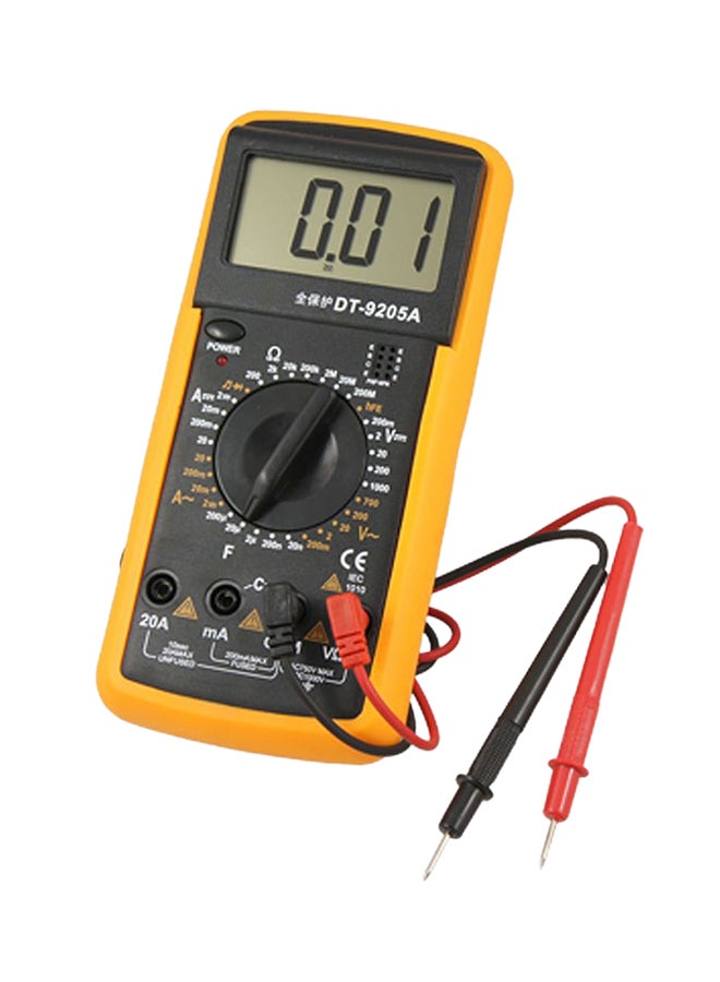 Digital Multimeter Voltmeter Avometer Dt-9205A 19x13x4centimeter