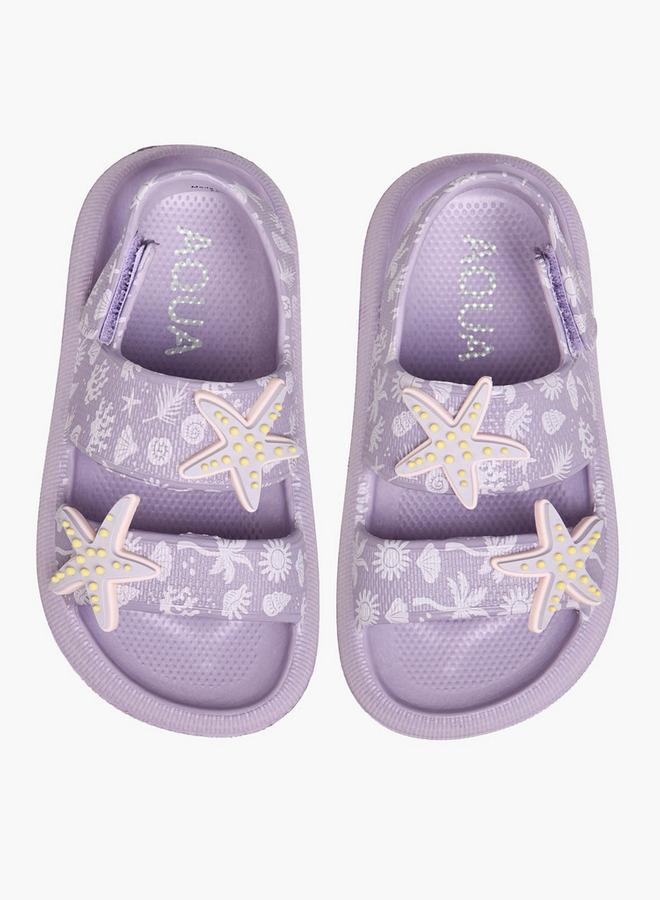 Aqua Girls Hook & Loop Clogs - Image 1
