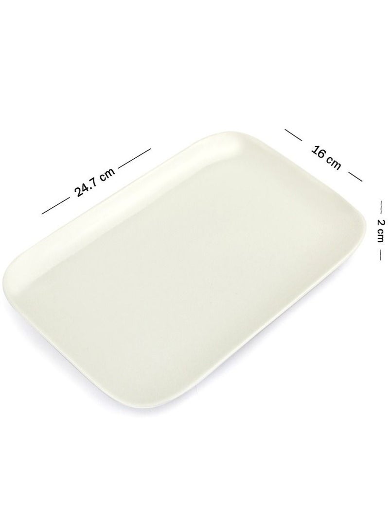 Home Smart - Porcelain Rectangle Dinner Serving Platter Dinnerware Patter Set of 2 Pcs for Dinner Parties Fish and More Serving Platter by Home Smart - Image 1