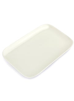 Porcelain Rectangle Dinner Serving Platter Dinnerware Patter Set of 2 Pcs for Dinner Parties Fish and More Serving Platter by Home Smart