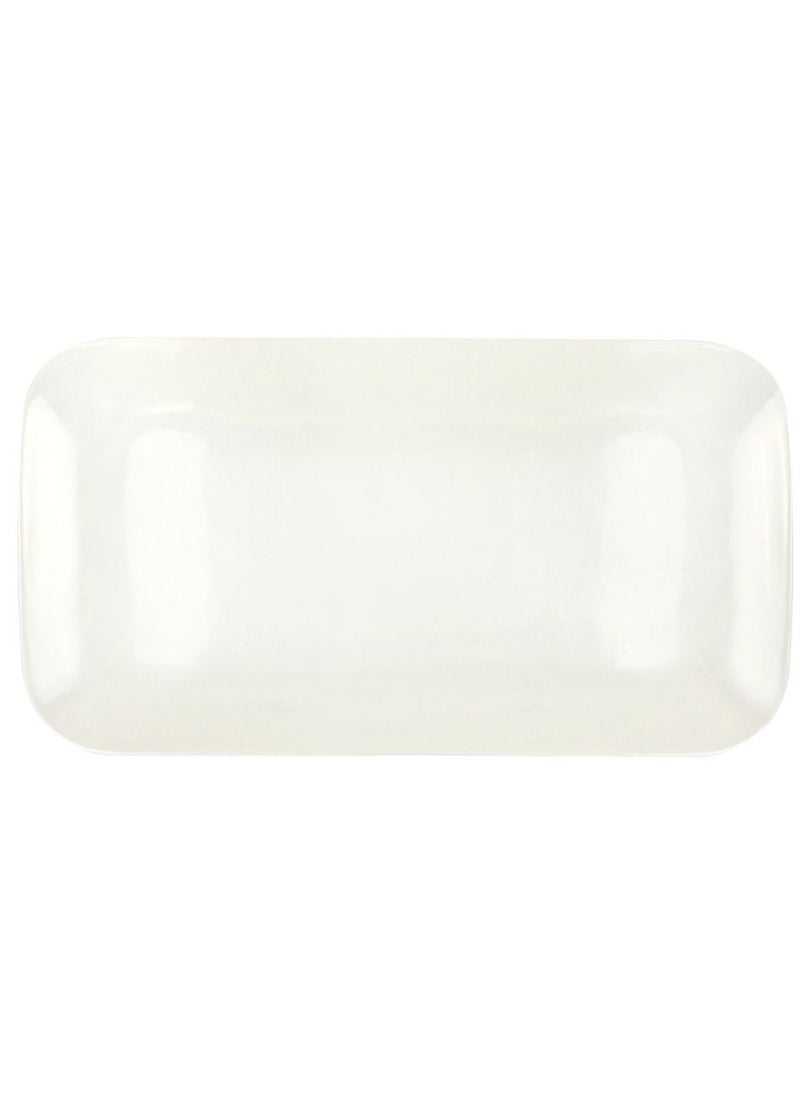 Home Smart Porcelain Rectangle Dinner Serving Platter Dinnerware Patter Set of 2 Pcs for Dinner Parties Fish and More Serving Platter by Home Smart  - Image 4