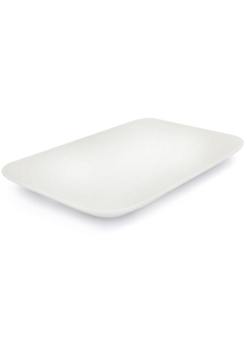 Home Smart Porcelain Rectangle Dinner Serving Platter Dinnerware Patter Set of 2 Pcs for Dinner Parties Fish and More Serving Platter by Home Smart  - Image 2