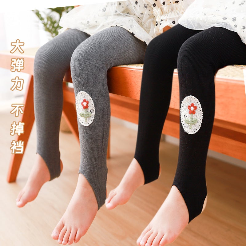Children'S Leggings Foot Stamping Socks Girls' Pantyhose Anti-Pilling Thin Korean Princess Baby Foot Socks - Image 4