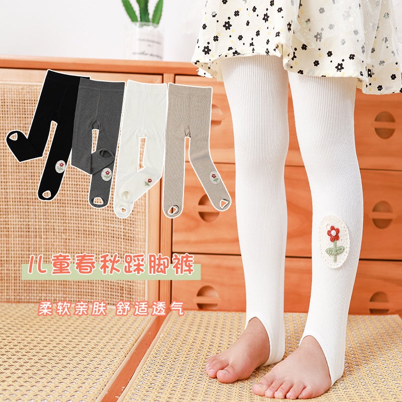 Children'S Leggings Foot Stamping Socks Girls' Pantyhose Anti-Pilling Thin Korean Princess Baby Foot Socks - Image 2