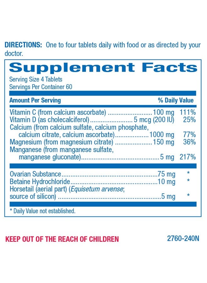 Anabolic Laboratories Osteo-Plex Bone Health Supplement for Women - Clinical Formula Bone Strength Supplement with Magnesium Calcium Vitamin D3 & Trace Minerals Complex - Easy to Swallow Gentle Tablets - 240 Count - Image 2