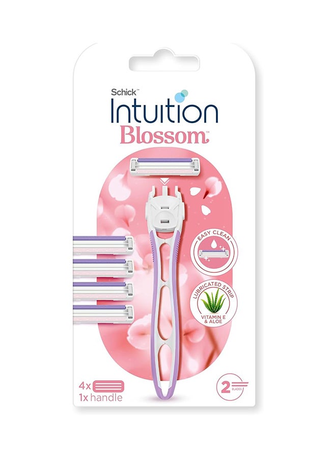 Intuition شفرة حلاقة بلوسوم 2 شفرة، 4 قطع - Image 2