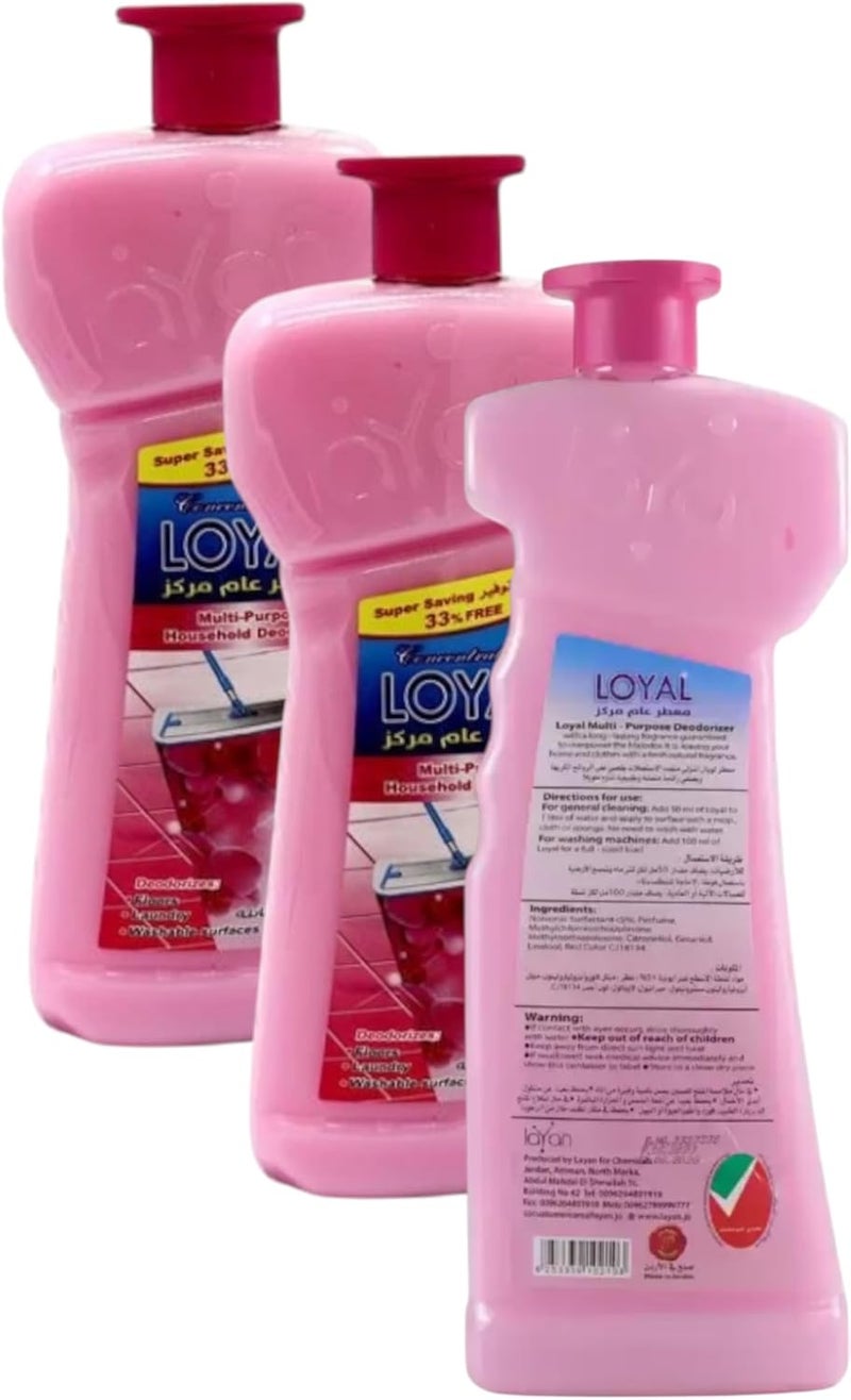 Loyal Concentrated Multi-Purpose Household Deodorizer for Wash, Floors,Laundry and Washroom Surfaces Red Rose 700ml - Image 1