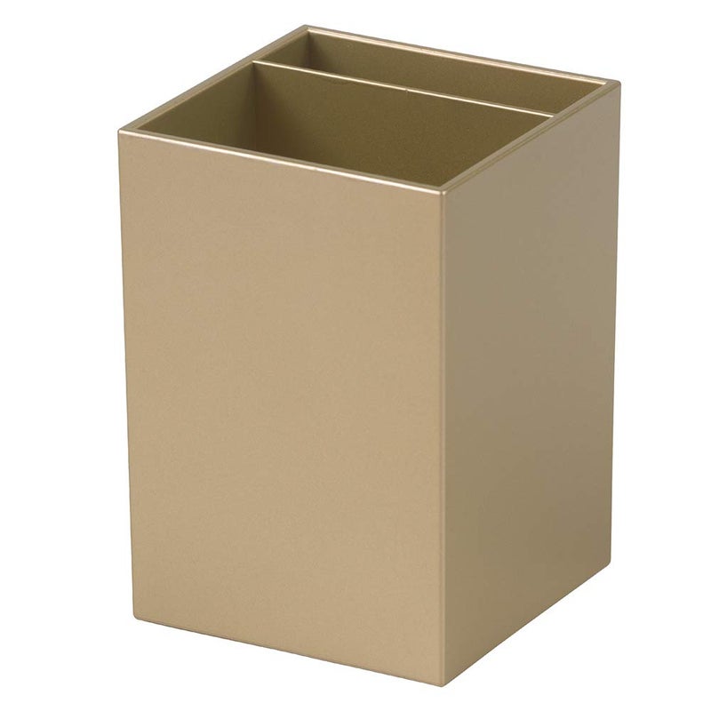 JAM Paper Plastic Pen Holder - Gold - Desktop Pencil Cup Sold Individually - Image 1