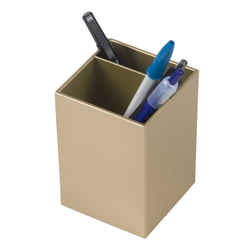 JAM Paper Plastic Pen Holder - Gold - Desktop Pencil Cup Sold Individually - Image 4