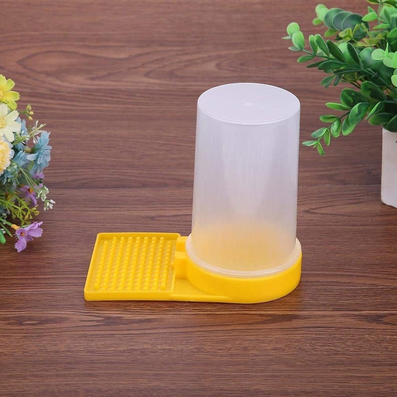 MIKIMIQI 2 Pack Beehive Beekeeping Water Dispenser Bee Drinking Beekeeping Equipment Honey Beehive Entrance Feeder Nest Beekeeper Tools (White and Yellow) - Image 5