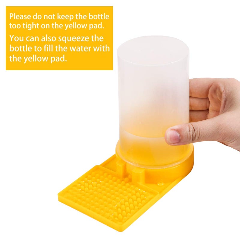 MIKIMIQI 2 Pack Beehive Beekeeping Water Dispenser Bee Drinking Beekeeping Equipment Honey Beehive Entrance Feeder Nest Beekeeper Tools (White and Yellow) - Image 4