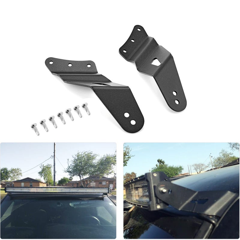 Wsays Upper Roof 52" Curved Light Bar Mount Compatible with 1999-2007 Chevrolet Silverado/Tahoe/Suburban 1999-2007 GMC Sierra Yukons