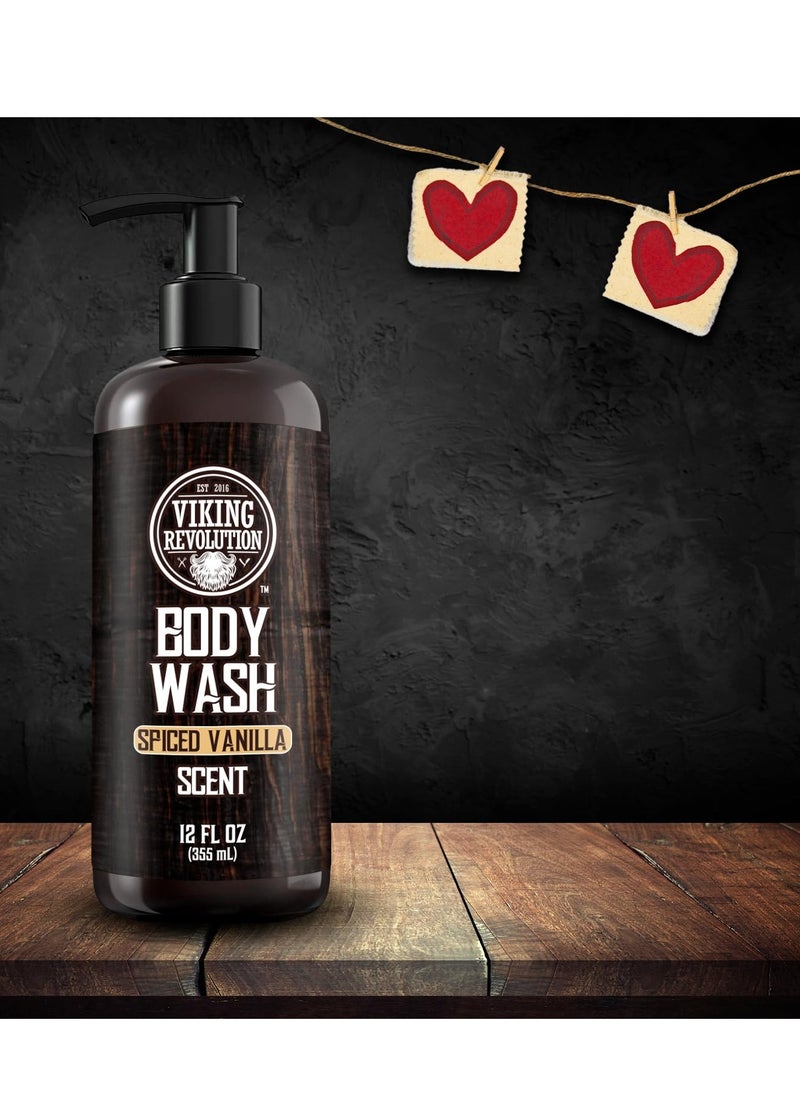 Viking Revolution Viking Revolution Men's Body Wash - Spiced Vanilla Mens Body Wash - Mens Natural Body Wash for Men with Vitamin E and Rosemary Oil - Shower Gel Body Wash Men (12 Fl Oz, Pack of 2)  - Image 3