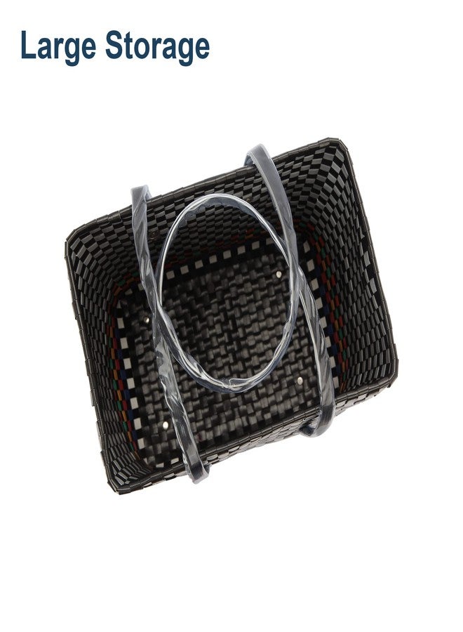 Arnavira Handmade Multipurpose with Lid 9L Used as Lunch Lunch Bag Tiffin Bag for Office,School & Travel (25x15x24) (Black Silver, Medium) - Image 3