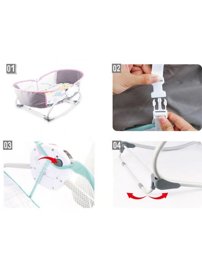 إن كي أكس كرسي هزاز للأطفال 2 في 1 مع ناموسية - Image 3