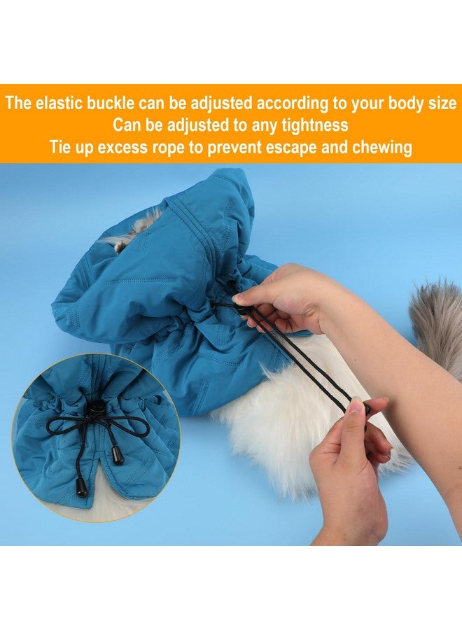 PEUTIER Cat Recovery Collar, Adjustable Soft Cat Neck Protector Breathable Cat Cone Collar Lightweight Waterproof Kitten Cone Alternative for Puppies, Stop Licking (M, Blue)  - Image 5