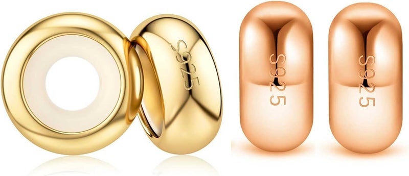 DALARAN Stopper Beads for Bracelets 925 Sterling Silver Clip Spacer Charm Bracelet Stoppers - Image 1