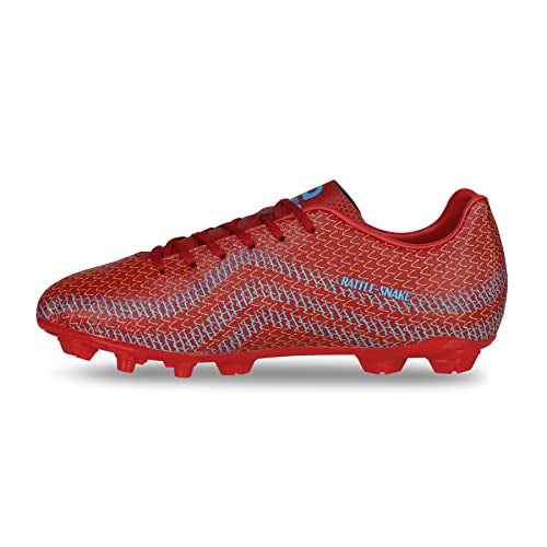 Aivin Rattle Snake Football Stud | Lightweight Comfort & Maximum Grip | Best for Competitive Soccer Players | Sports Cleats | Football Footwear (Red, UK Footwear Size System, Adult, Men, Numeric, Medium, 5) - Image 1