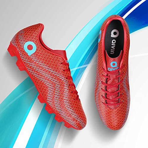 Aivin Rattle Snake Football Stud | Lightweight Comfort & Maximum Grip | Best for Competitive Soccer Players | Sports Cleats | Football Footwear (Red, UK Footwear Size System, Adult, Men, Numeric, Medium, 5) - Image 4